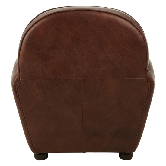 Sadalmelik Upholstered Faux Leather Classic Armchair In Brown_4