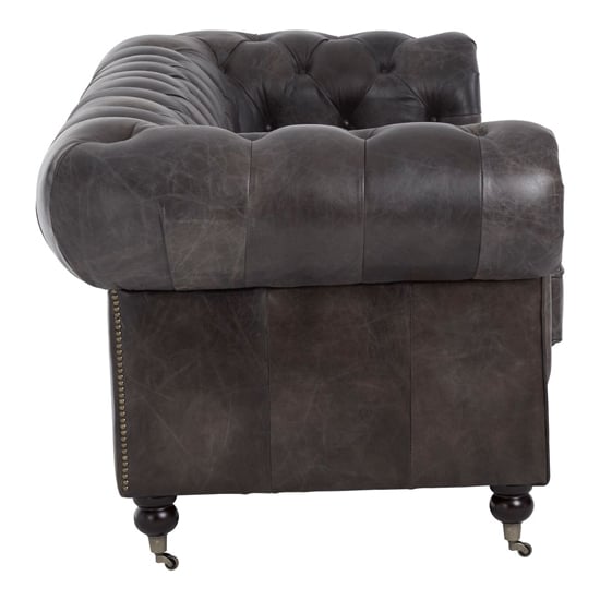 Sadalmelik Upholstered Leather 3 Seater Sofa In Dark Grey_4