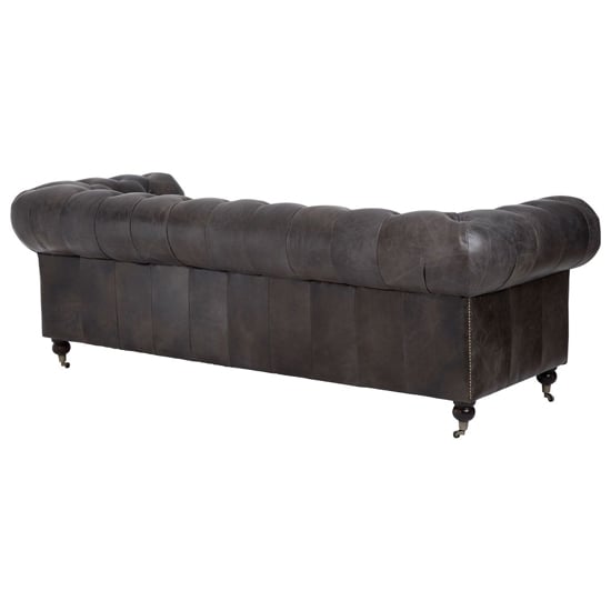 Sadalmelik Upholstered Leather 3 Seater Sofa In Dark Grey_5