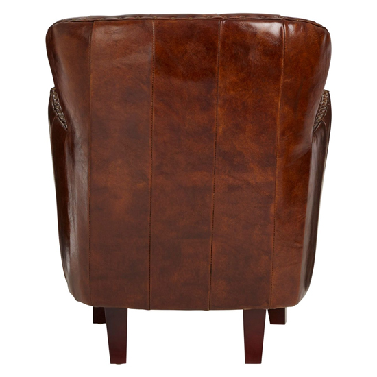 Sadalmelik Upholstered Leather Armchair In Mocha Brown_4