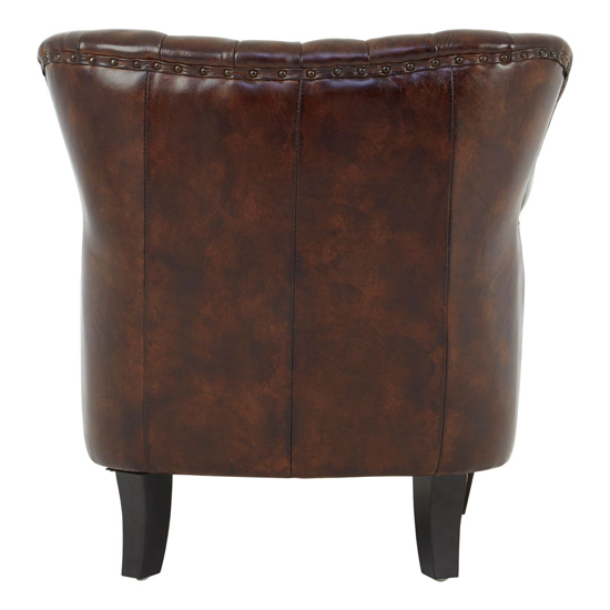 Sadalmelik Upholstered Leather Armchair In Weathered Brown_5