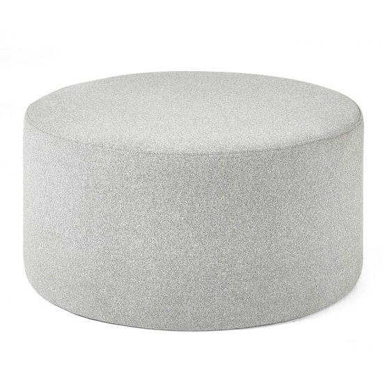 Product photograph of Saeran Linen Fabric Footstool In Grey from Furniture in Fashion