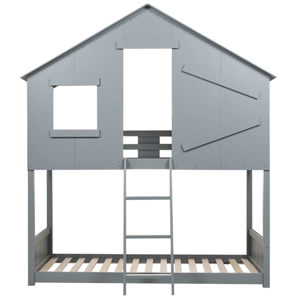 Safaris Wooden Bunk Bed With Ladder In Grey
