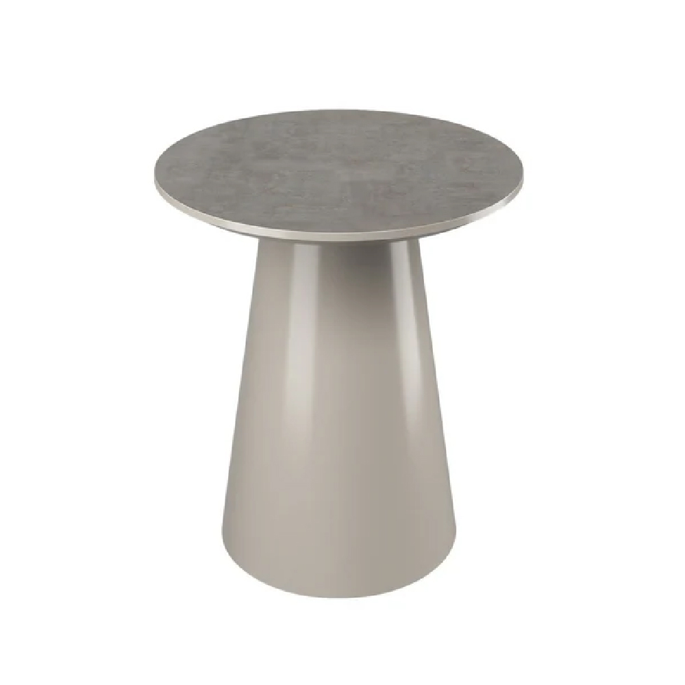 Read more about Safford wooden round side table in light grey