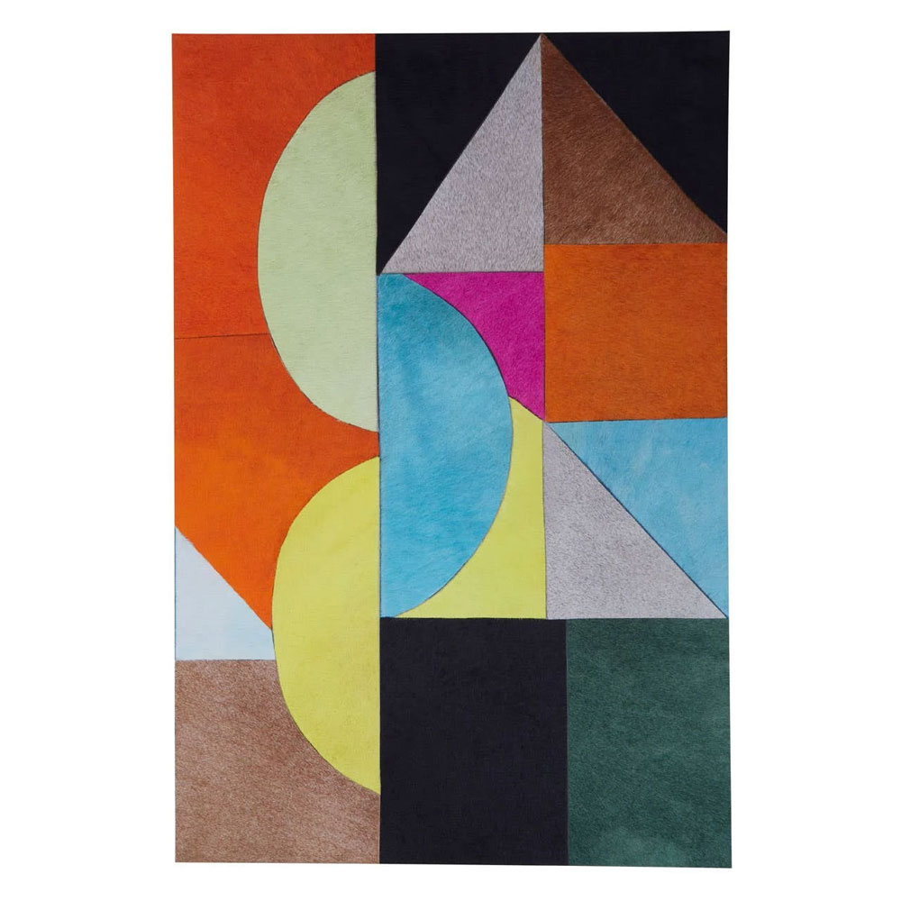 Safire Genuine Leather Abstract Wall Art in Multicolour
