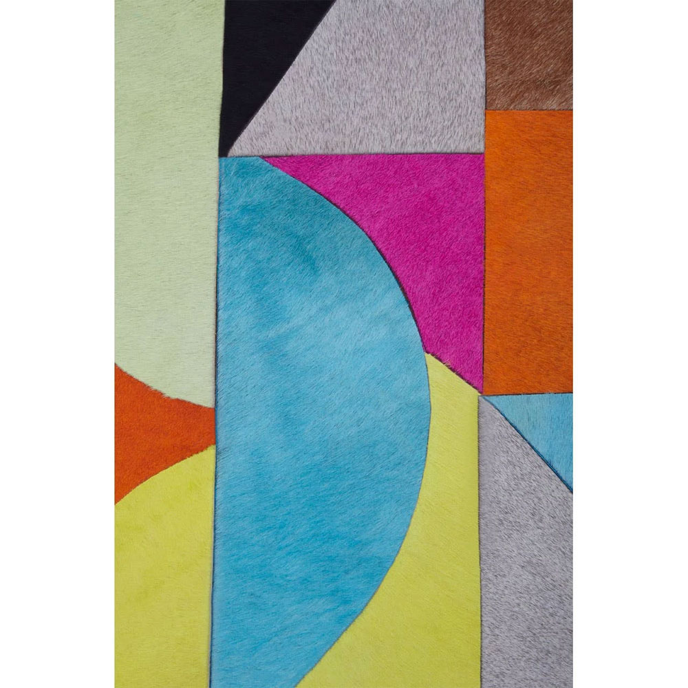 Safire Genuine Leather Abstract Wall Art in Multicolour