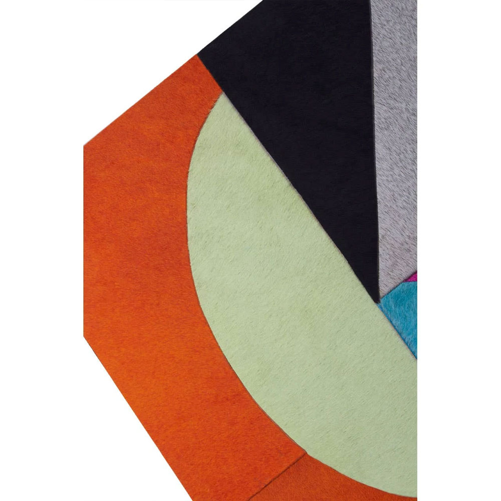 Safire Genuine Leather Abstract Wall Art in Multicolour