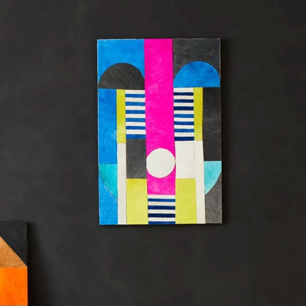 Safire Genuine Leather Wall Art in Multicolour