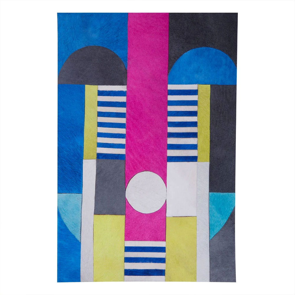 Safire Genuine Leather Wall Art in Multicolour
