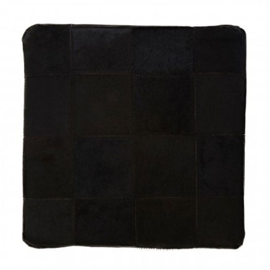 Safire Leather Stud Detail Pouffe In Black