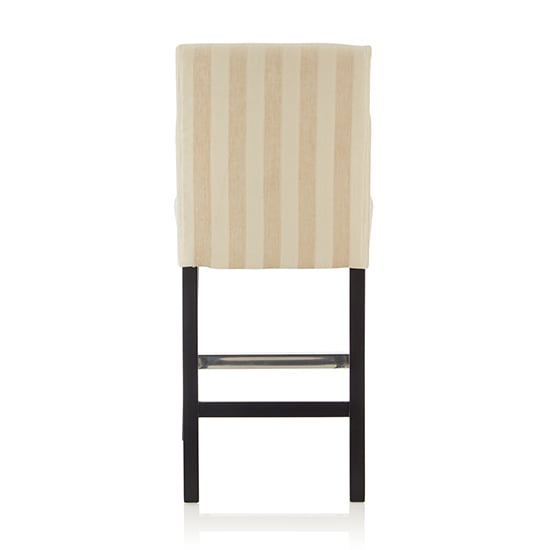 Saftill Cream Fabric Fixed Bar Stools With Black Legs In Pair_4