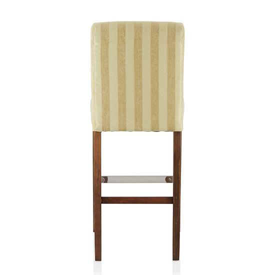 Saftill Oatmeal Fabric Fixed Bar Stools With Walnut Legs In Pair_4