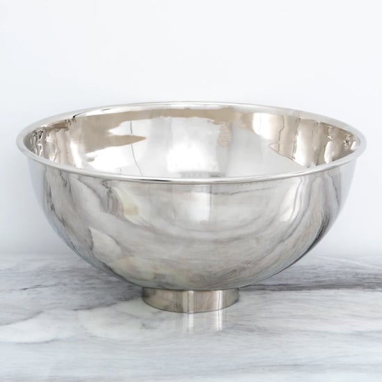 Photo of Saginaw mirrored decorative bowl in polished silver