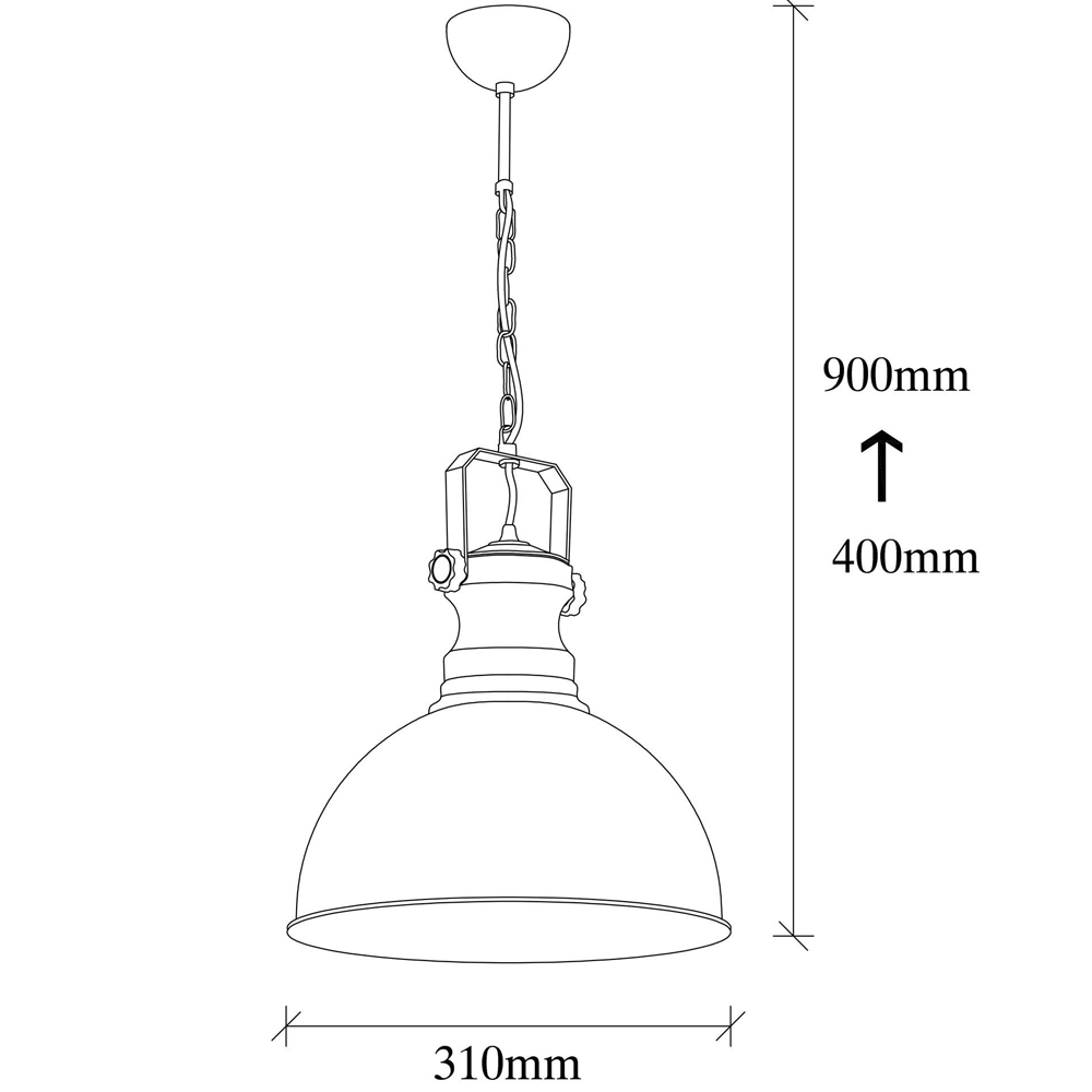 Saglam Metal Ceiling Pendant Light in Antique