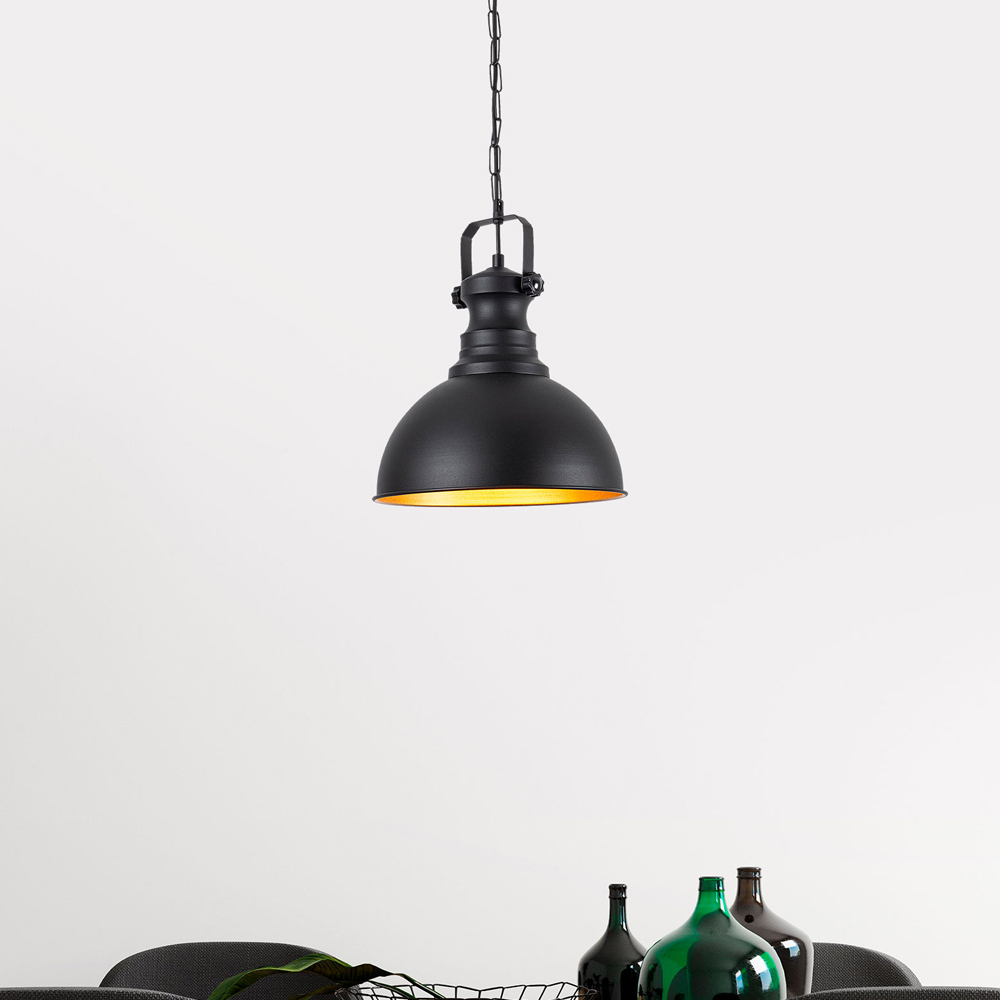 Saglam Metal Ceiling Pendant Light in Black