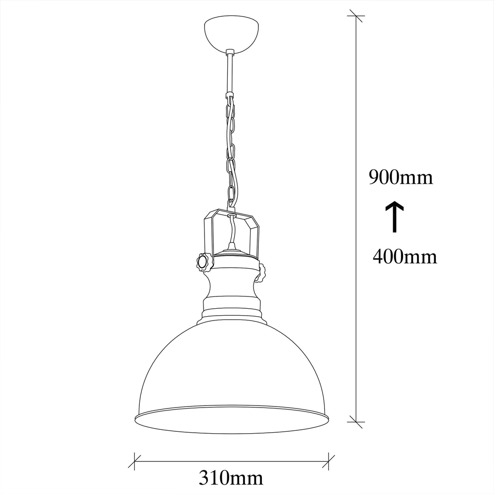 Saglam Metal Ceiling Pendant Light in Black