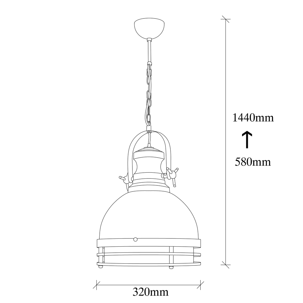 Saglam Metal Ceiling Pendant Light in Red and Black