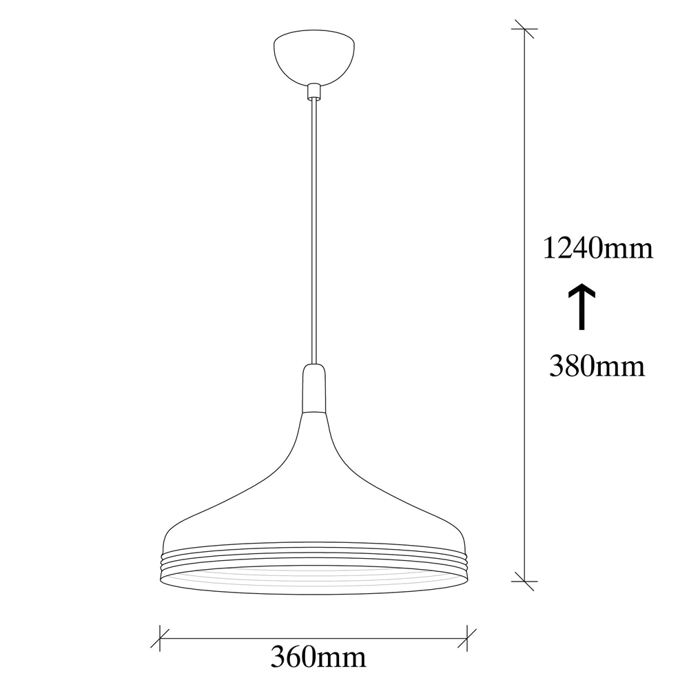 Saglam Metal Ceiling Pendant Light in White and Copper