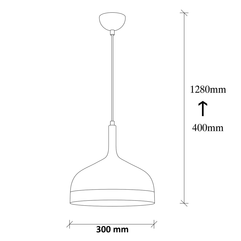 Saglam Metal Ceiling Pendant Light in White and Gold