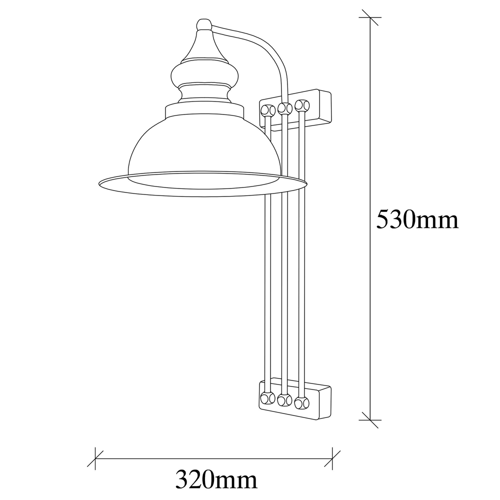 Saglam Metal Wall Light in Antique