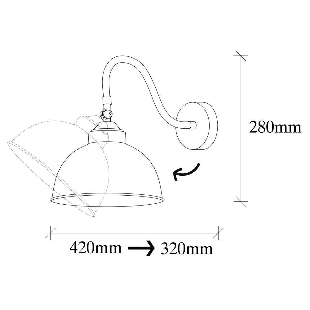 Saglam Metal Wall Light in Black