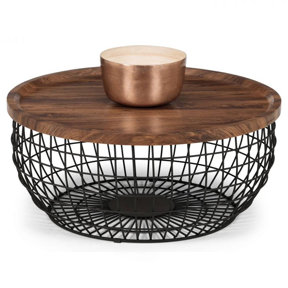 Sahalie Wooden Coffee Table With Metal Frame In Walnut