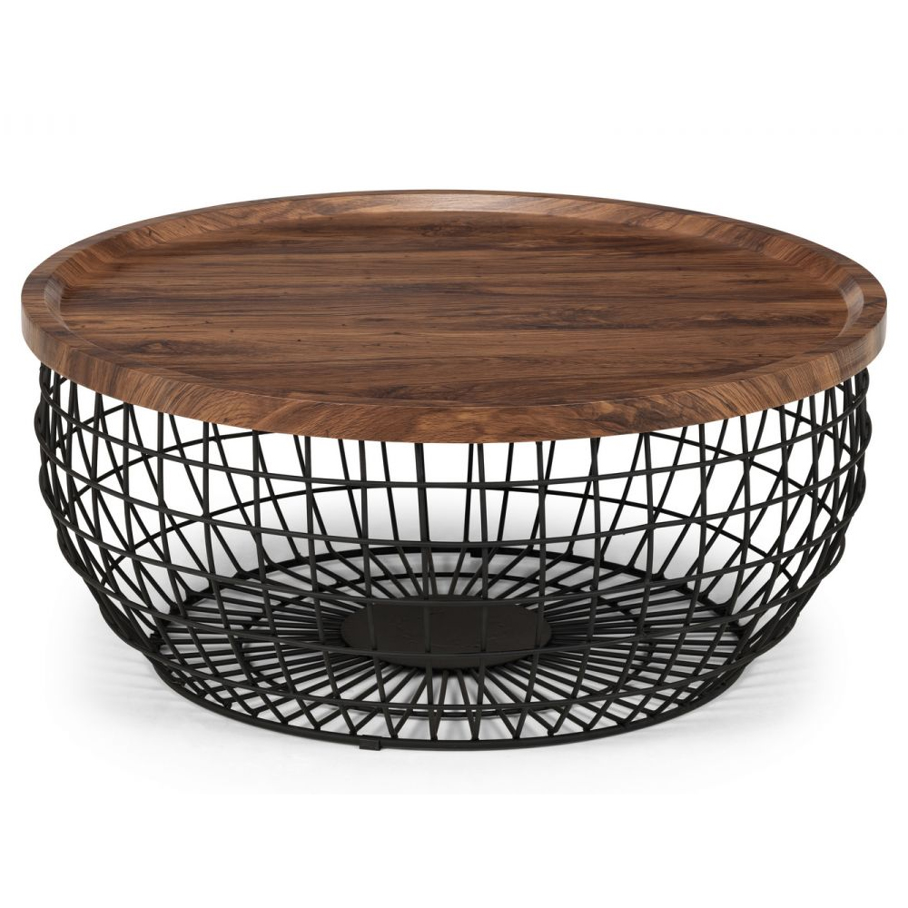 Sahalie Wooden Coffee Table With Metal Frame In Walnut