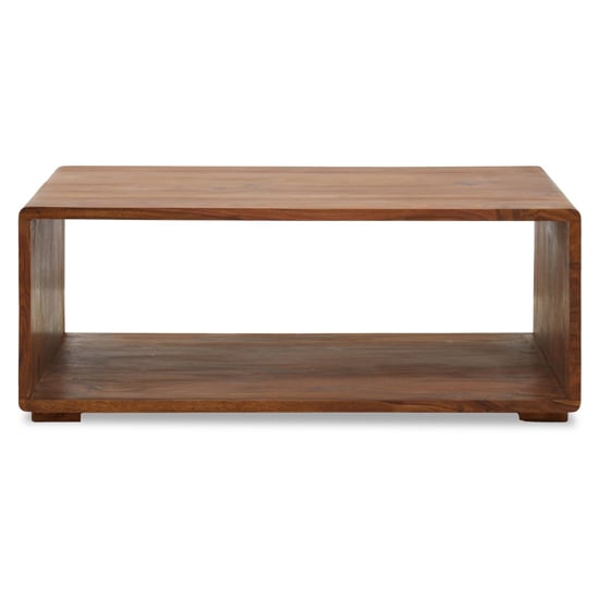 Photo of Saki rectangular wooden coffee table in brown