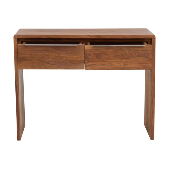 Saki Sheesham Wood Console Table With 2 Doors In Acacia