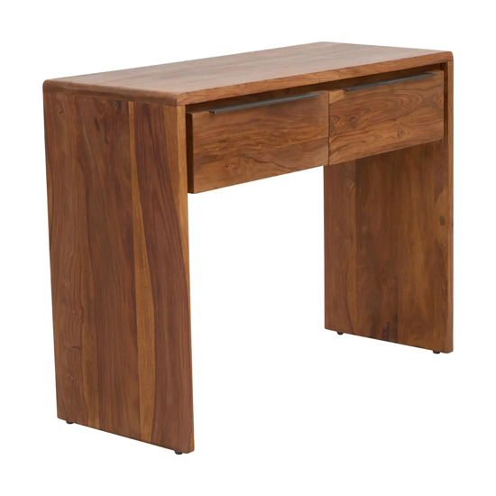 Saki Sheesham Wood Console Table With 2 Doors In Acacia
