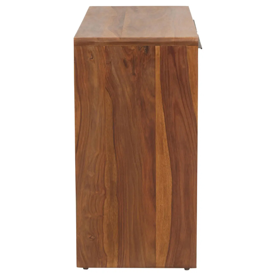 Saki Sheesham Wood Console Table With 2 Doors In Acacia