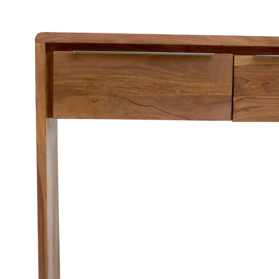 Saki Sheesham Wood Console Table With 2 Doors In Acacia