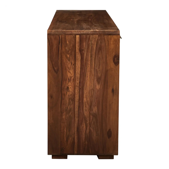 Saki Sheesham Wood Sideboard 2 Doors 3 Drawers In Acacia