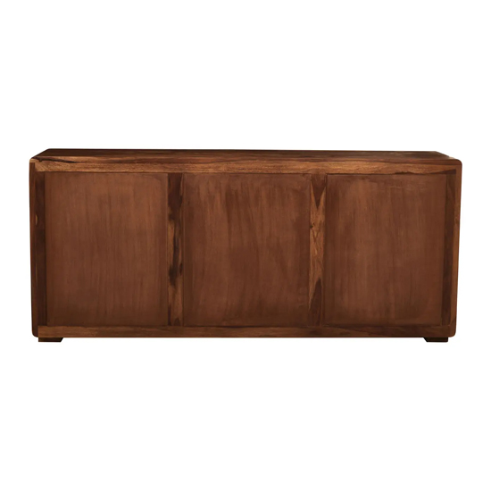 Saki Sheesham Wood Sideboard 2 Doors 3 Drawers In Acacia