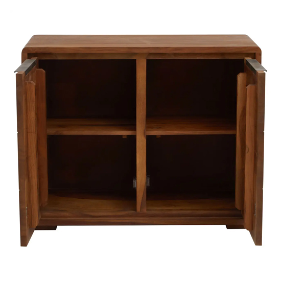 Saki Sheesham Wood Sideboard With 2 Doors In Acacia