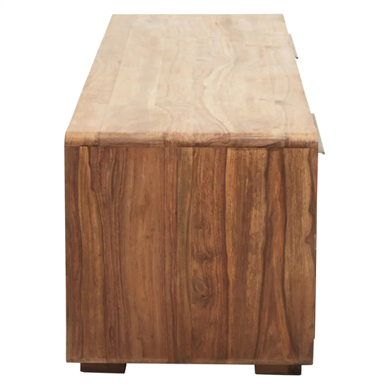 Saki Sheesham Wood TV Stand 1 Door 2 Drawers In Acacia