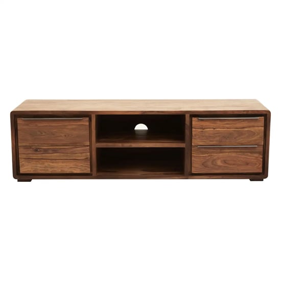 Read more about Saki sheesham wood tv stand 1 door 2 drawers in acacia