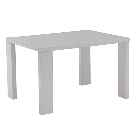 Sako Small Glass White Gloss Dining Table 4 Montila Red Chairs_2