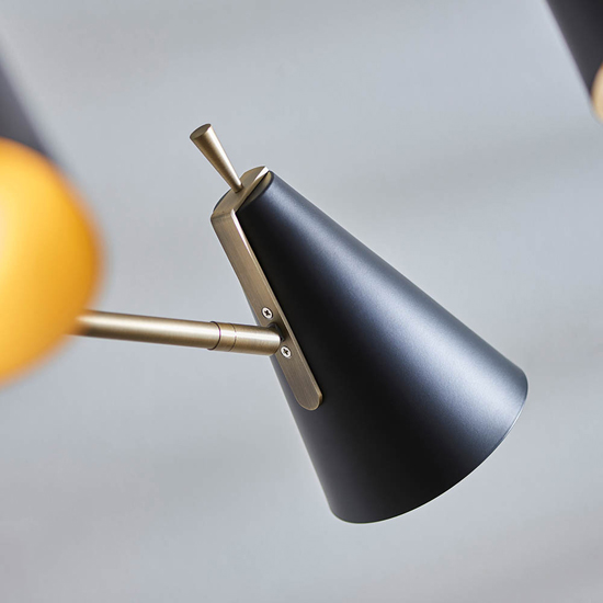 Salado 6 Lights Ceiling Pendant Light In Matt Black