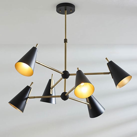 Read more about Salado 6 lights ceiling pendant light in matt black