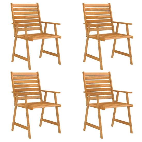 Salado Medium Acacia Wood 5 Piece Garden Dining Set In Natural