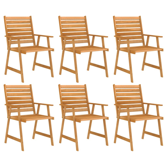 Salado Medium Acacia Wood 7 Piece Garden Dining Set In Natural