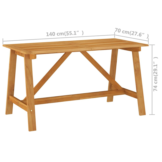 Salado Medium Acacia Wood 7 Piece Garden Dining Set In Natural