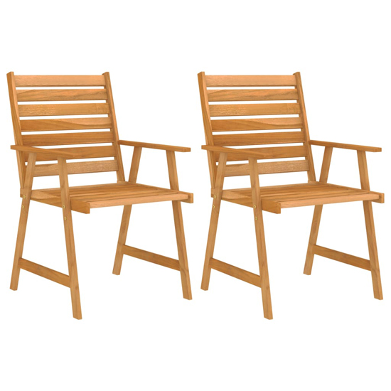 Salado Small Acacia Wood 3 Piece Garden Dining Set In Natural