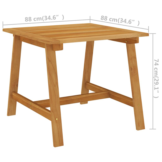 Salado Small Acacia Wood 5 Piece Garden Dining Set In Natural