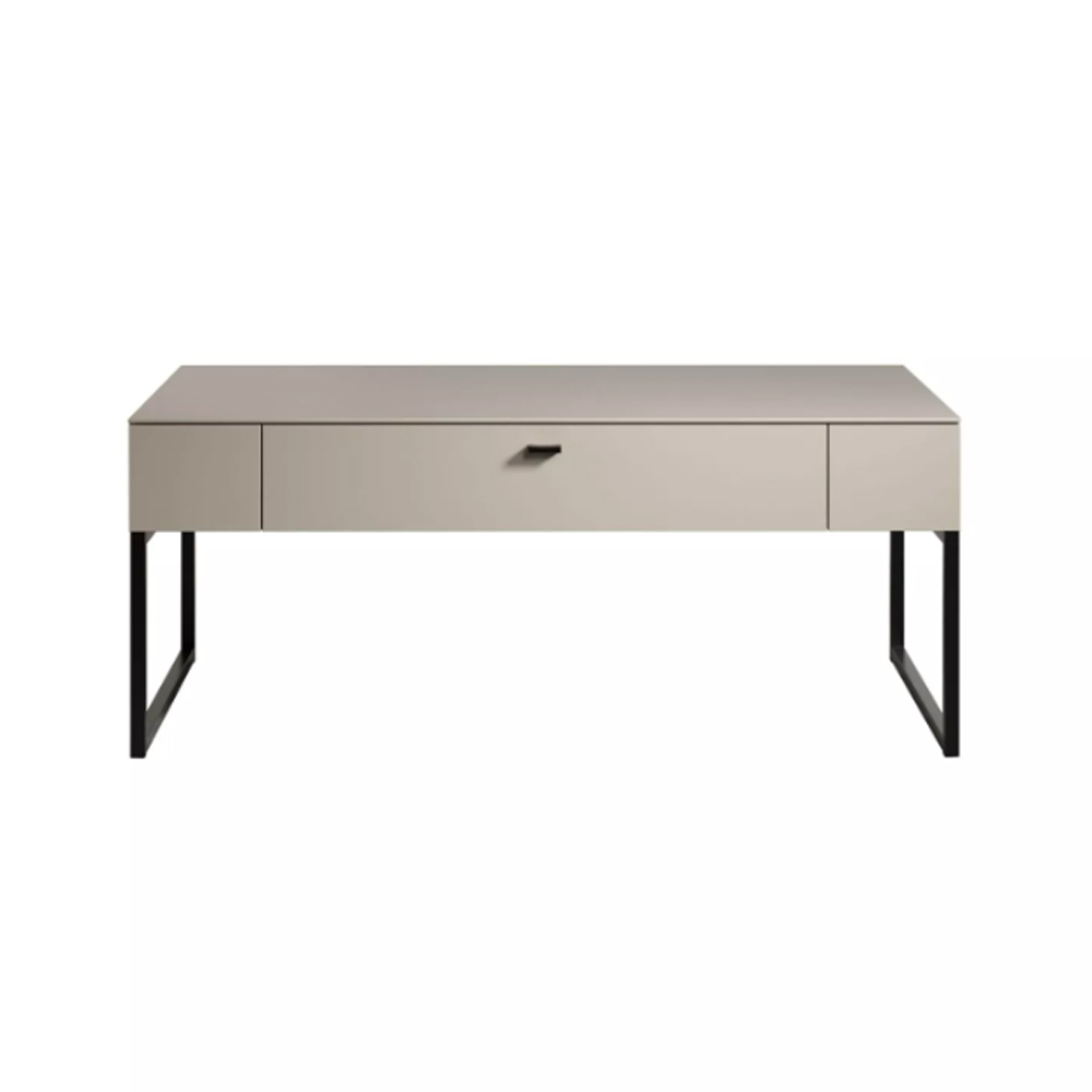 Benvia Wooden Coffee Table with 1 Drawer in Cashmere and Evoke Oak