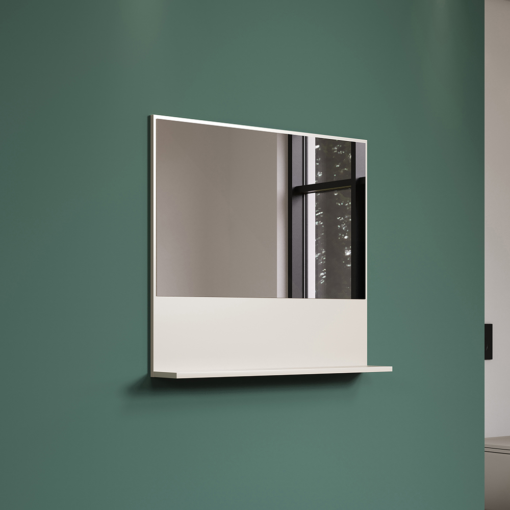 Salem Wooden Bathroom Wall Mirror in Cashmere
