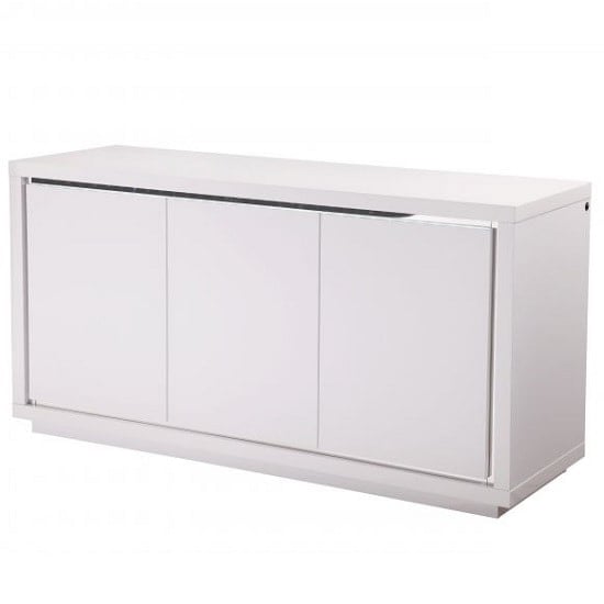 Photo of Spalding modern sideboard in white high gloss with led