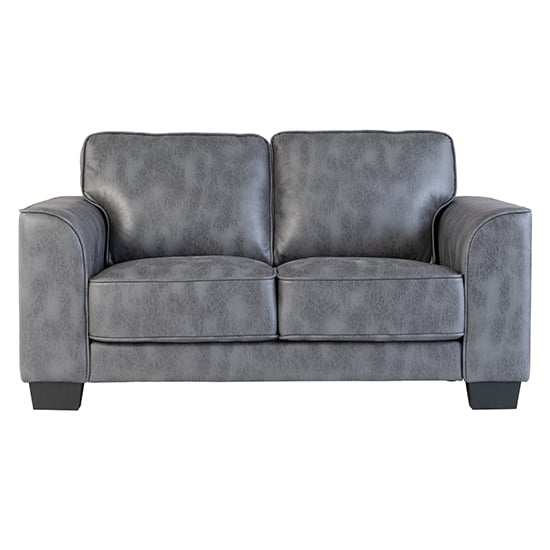 Salford Fabric 2 Seater Sofa In Distressed Grey