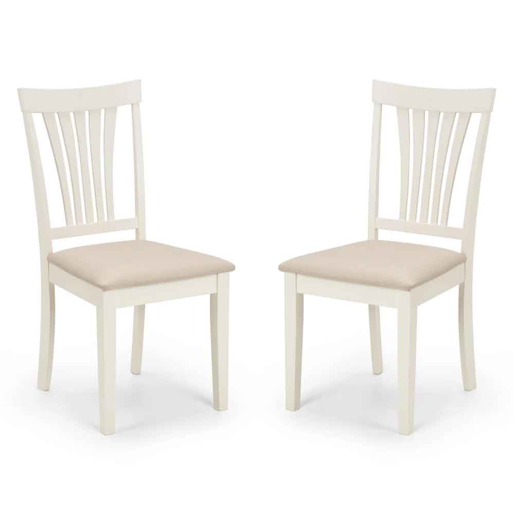 salgado ivory wooden dining chairs with fabric seat in pair-image-132494